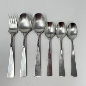 Towle Candid 3 Teaspoon Spoon Dinner‎ Fork Soup Set 6 Pcs Flat End Japan Supreme
